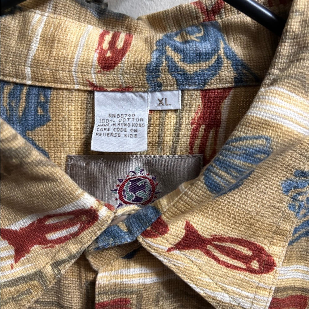 The Territory Ahead Vintage Fish Print Button-Up Shirt, Excellent Condition, XL - Picture 6 of 10